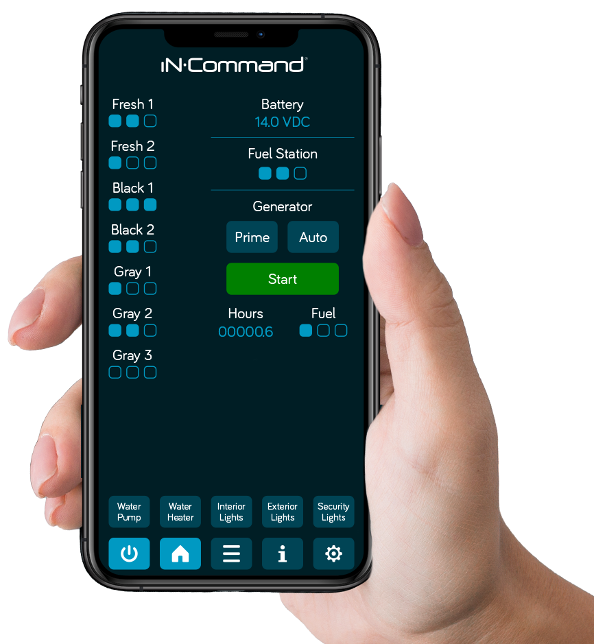 iN-Command Control Systems - Pro - Mobile App Preview